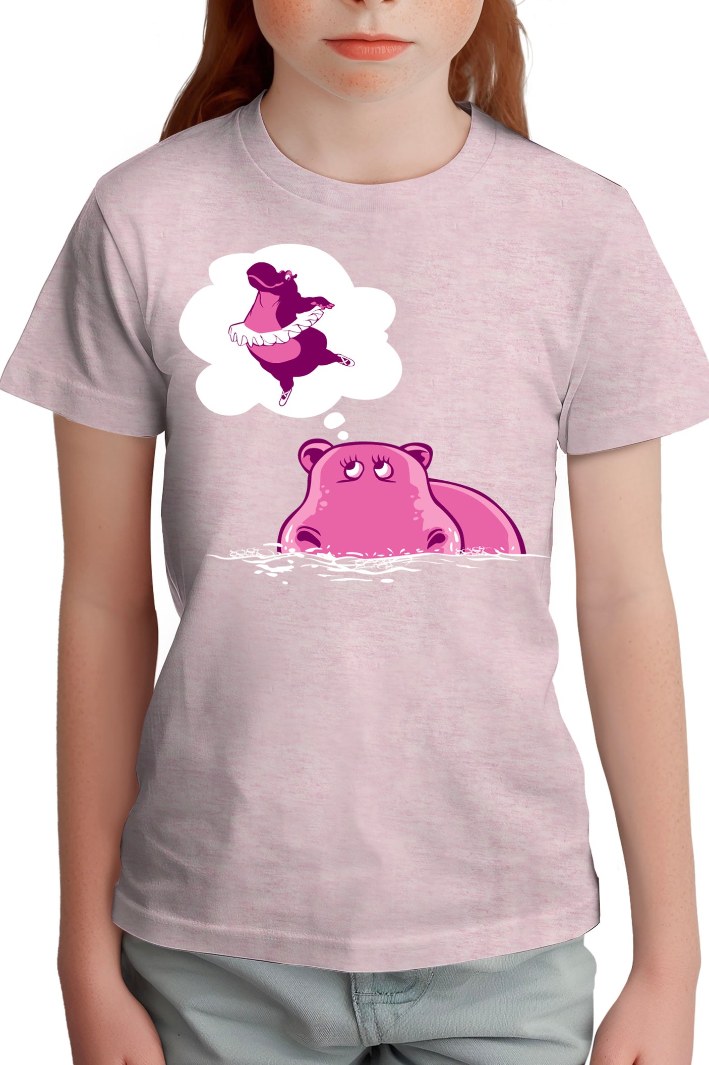 T-Shirt Fille Hippo Danseuse