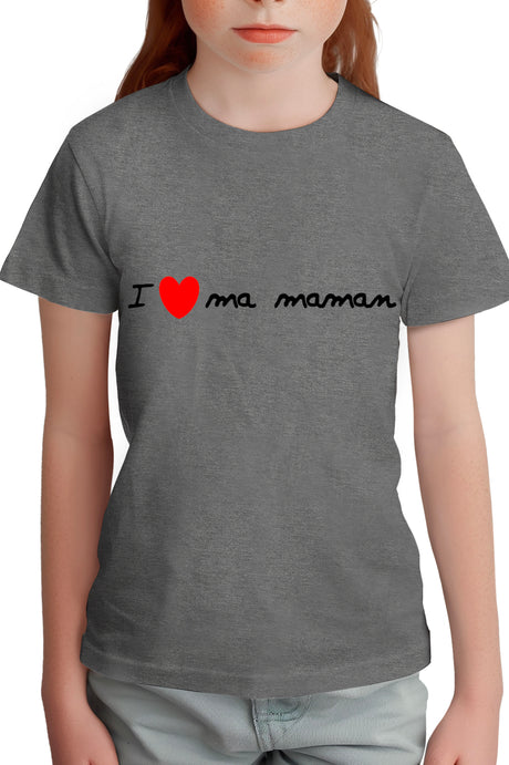 Tee-Shirt Fille I Love Maman