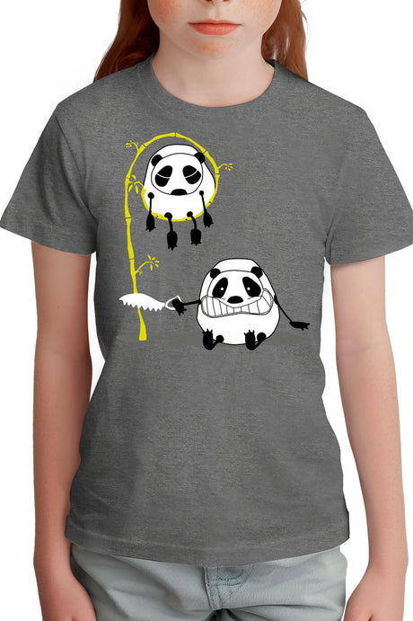 Tee-Shirt Fille Panda et bambou