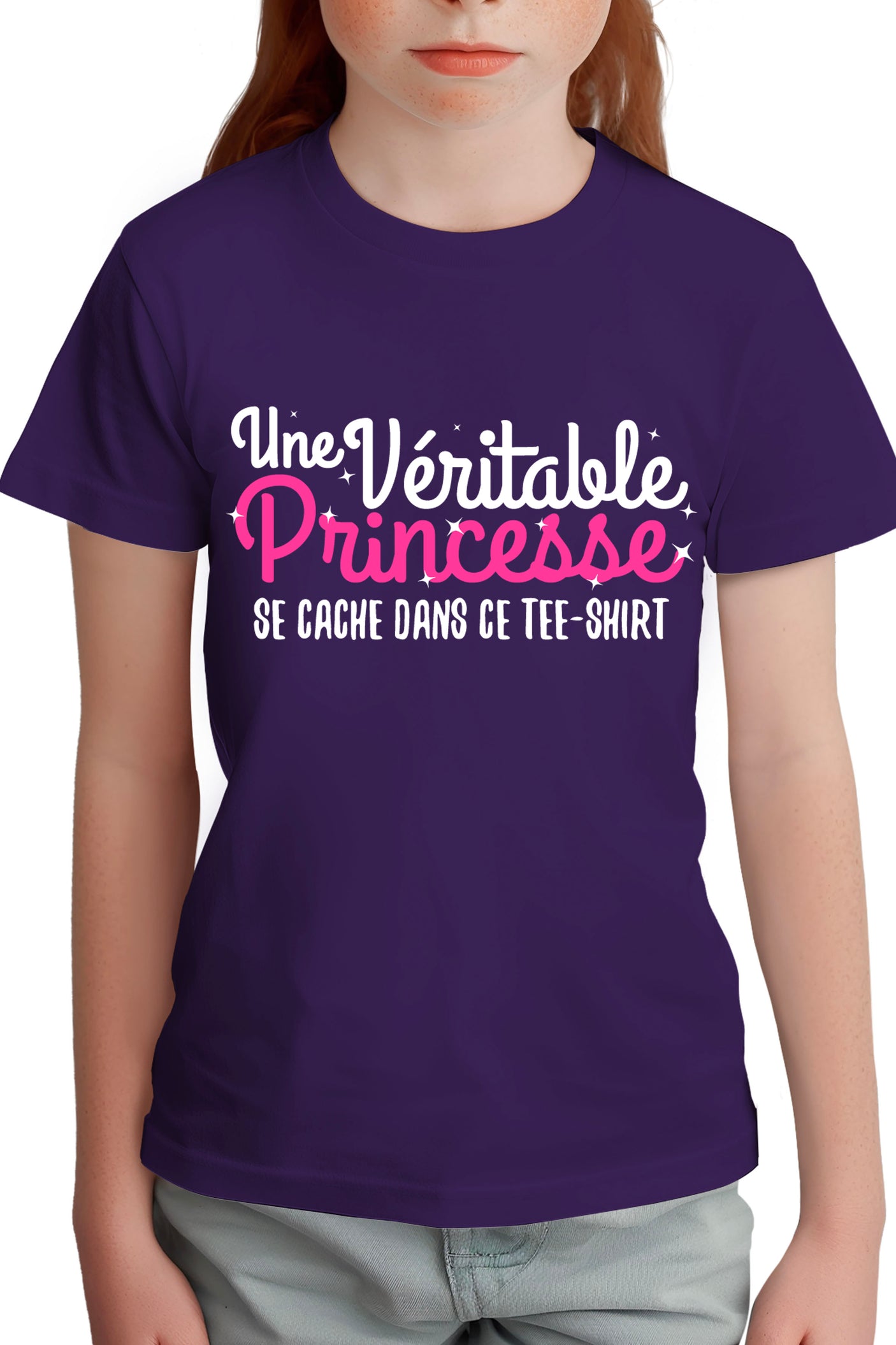 T-Shirt Fille Une véritable princesse