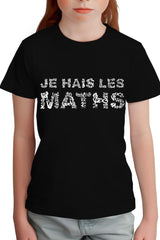T-Shirt Fille Je Hais Les Maths
