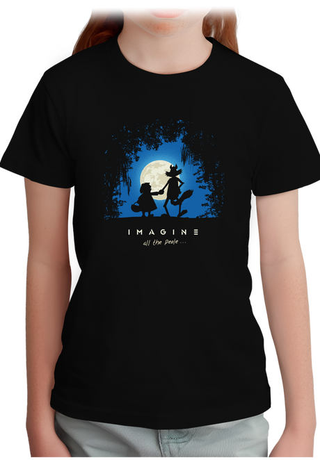T-Shirt Fille Conte loup et chaperon rouge