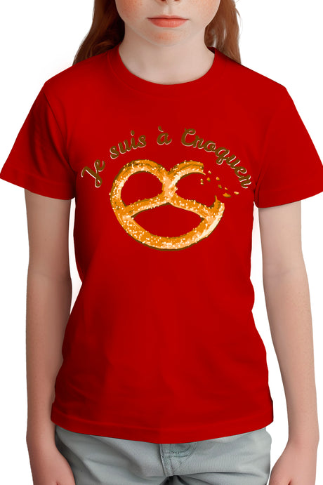 T-Shirt Fille Je suis à croquer Bretzel