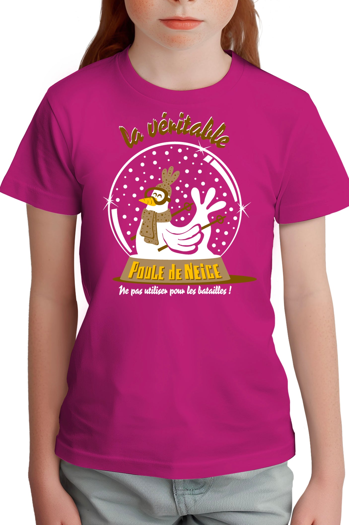 T-Shirt Fille Poule de neige