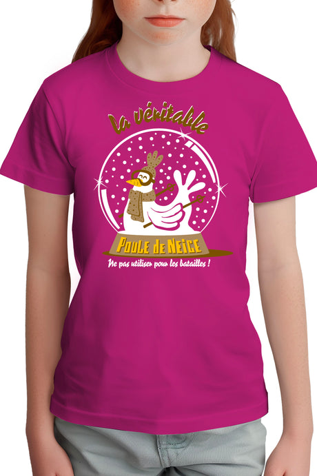 T-Shirt Fille Poule de neige