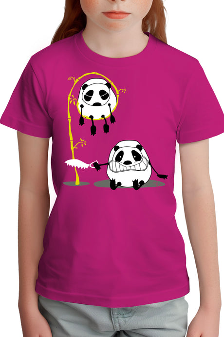 Tee-Shirt Fille Panda et bambou
