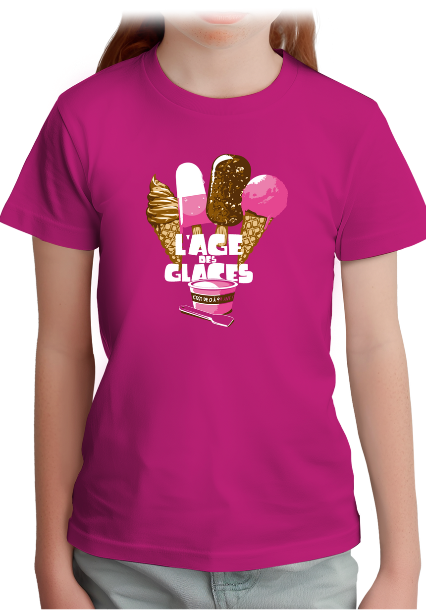 T-Shirt Fille L'âge de manger des Glaces