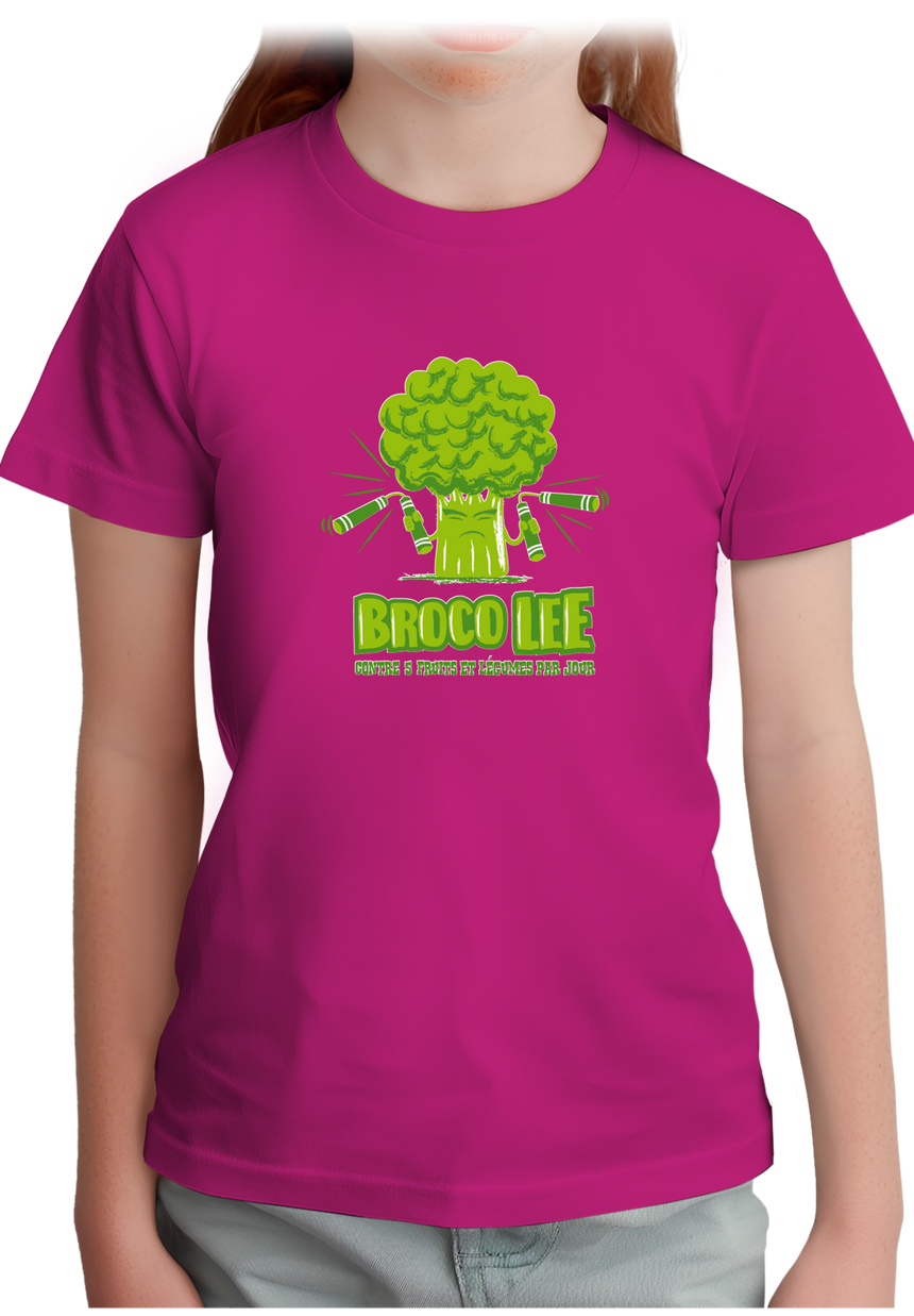 T-Shirt Fille Broco Lee contre 5 fruits et légumes
