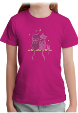 T-Shirt Fille Chat Souris Strass
