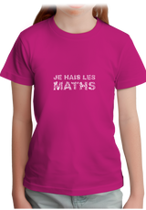 T-Shirt Fille Je Hais Les Maths