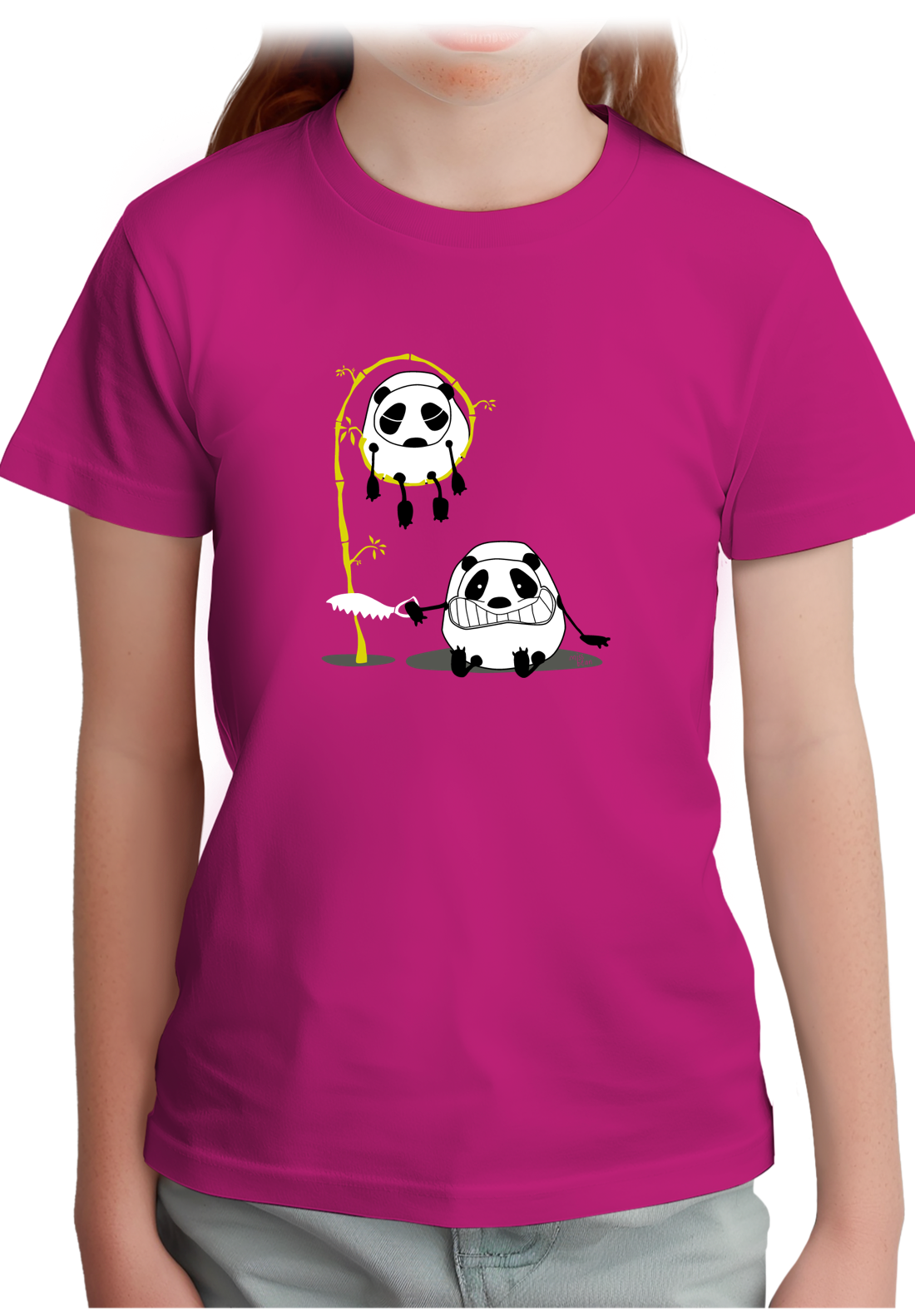 T-Shirt Fille Panda et bambou