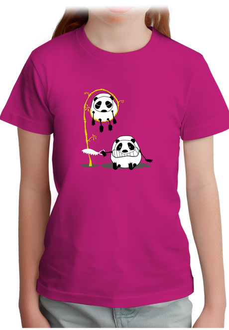 T-Shirt Fille Panda et bambou