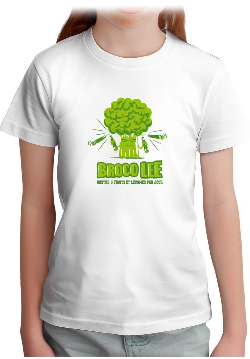 T-Shirt Fille Broco Lee contre 5 fruits et légumes