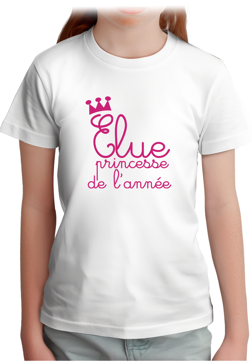 T-Shirt Fille Elue princesse de l'année