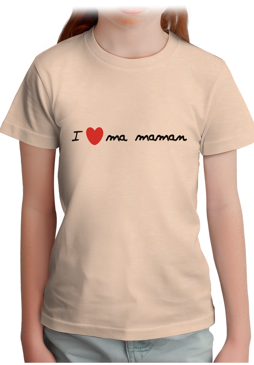 T-Shirt Fille I Love Maman