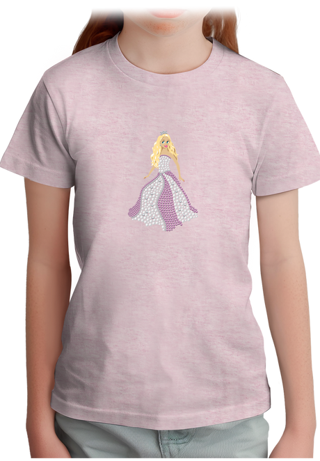 T-Shirt Fille Princesse en strass