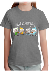 T-Shirt Fille Les Cats Saisons