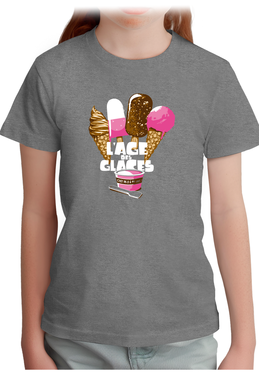 T-Shirt Fille L'âge de manger des Glaces