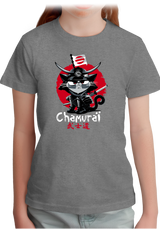 T-Shirt Fille Chat en samouraï