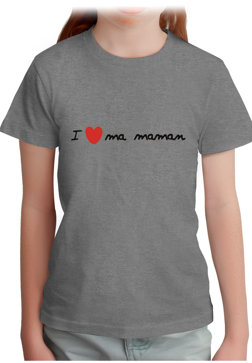 T-Shirt Fille I Love Maman