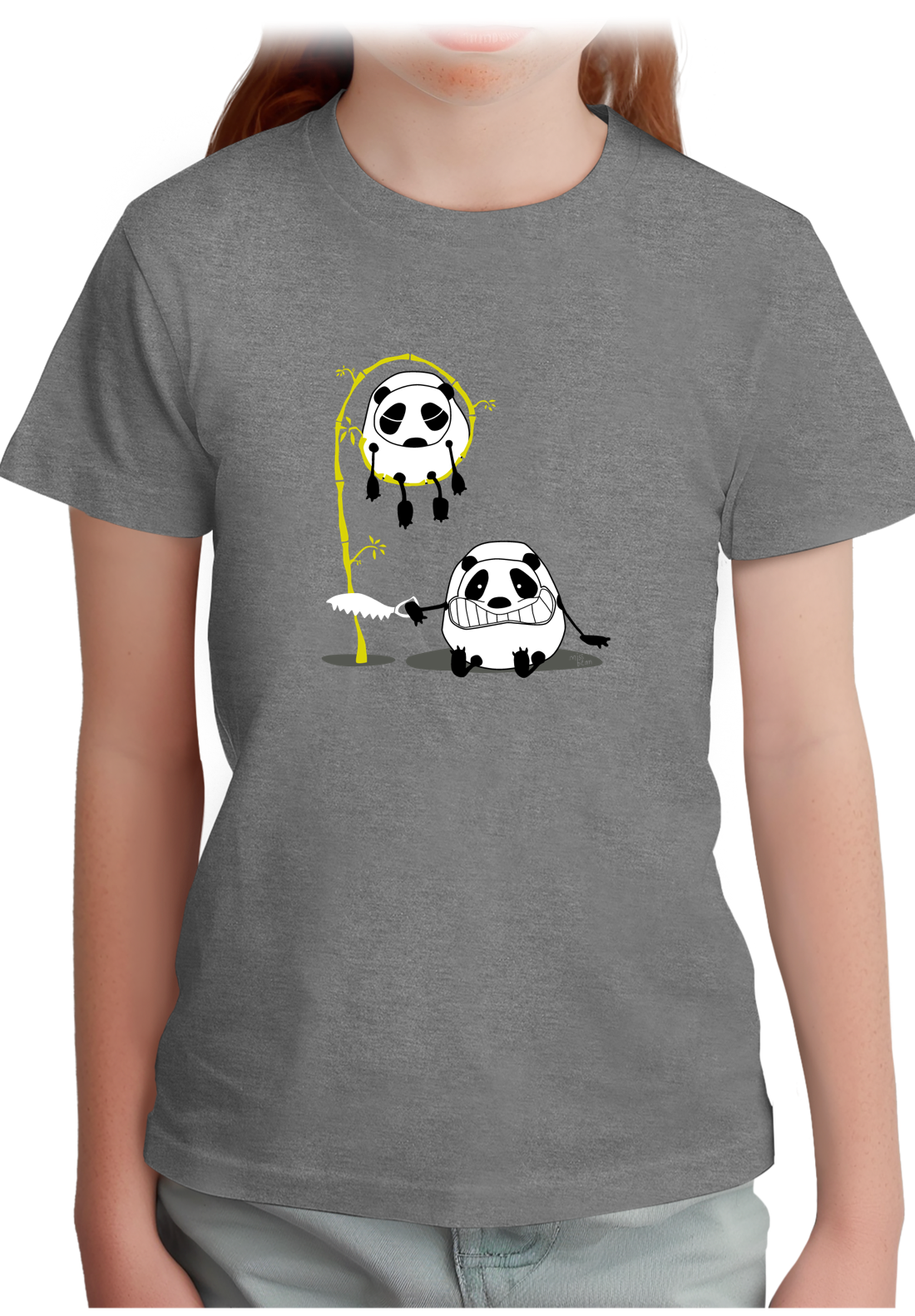 T-Shirt Fille Panda et bambou