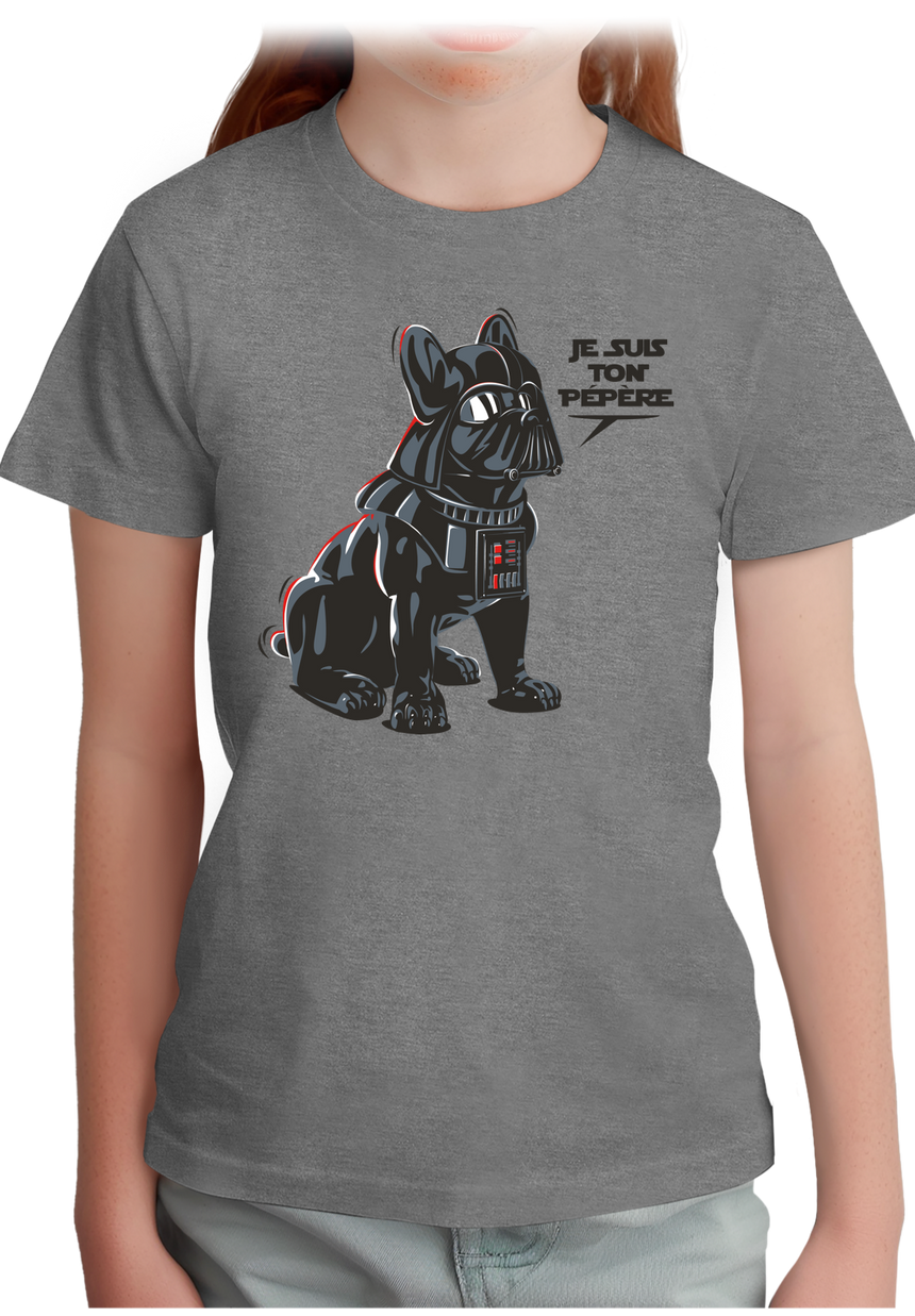 T-Shirt Fille Chien Je suis ton Pépère