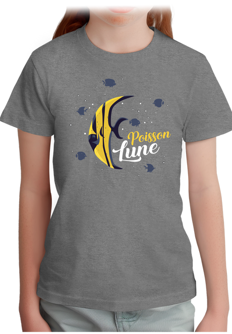 T-Shirt Fille Poisson lune avec strass