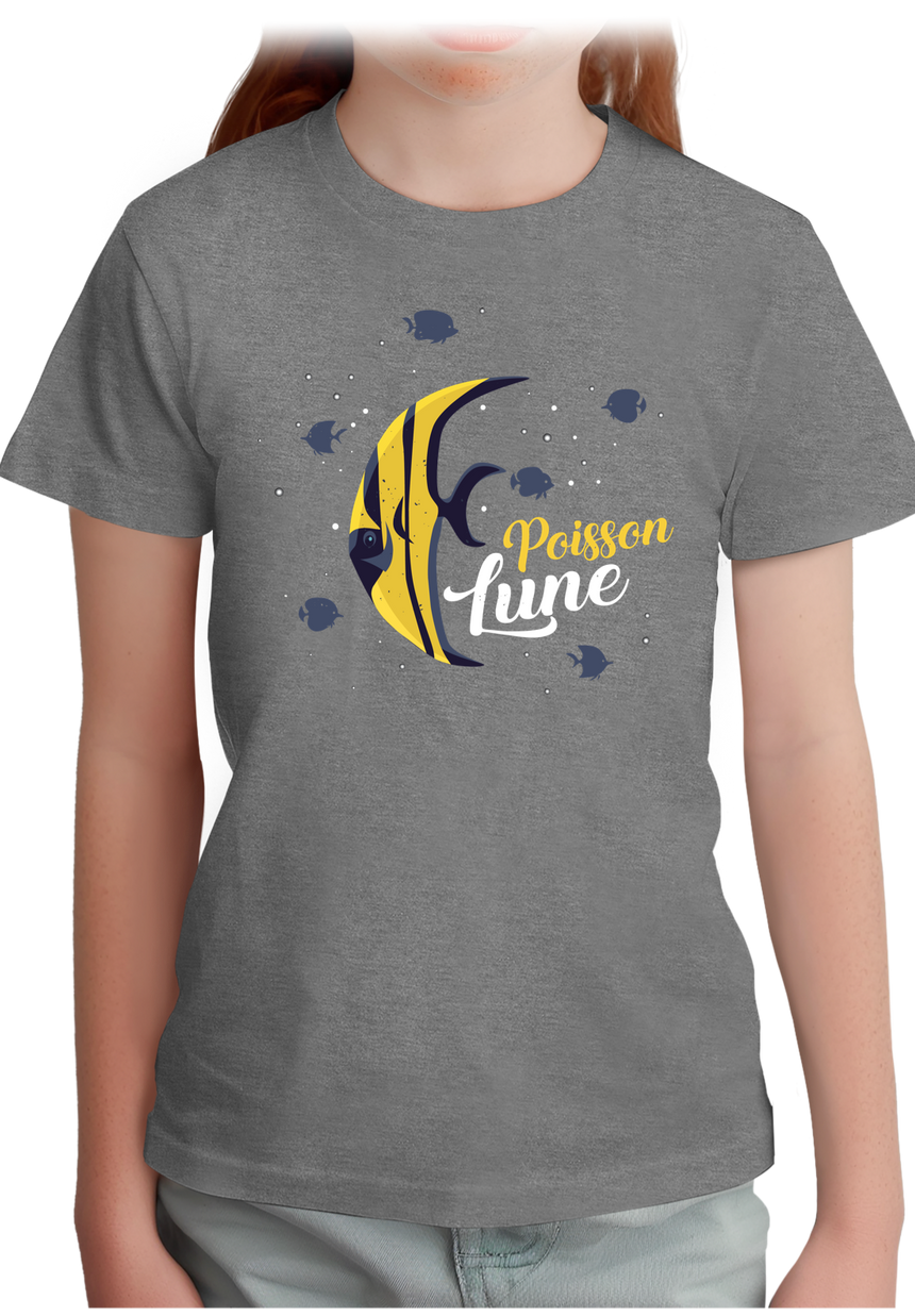 T-Shirt Fille Poisson lune avec strass