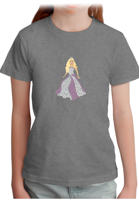 T-Shirt Fille Princesse en strass