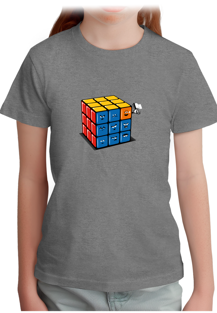 T-Shirt Fille Ruby cube avec drapeau