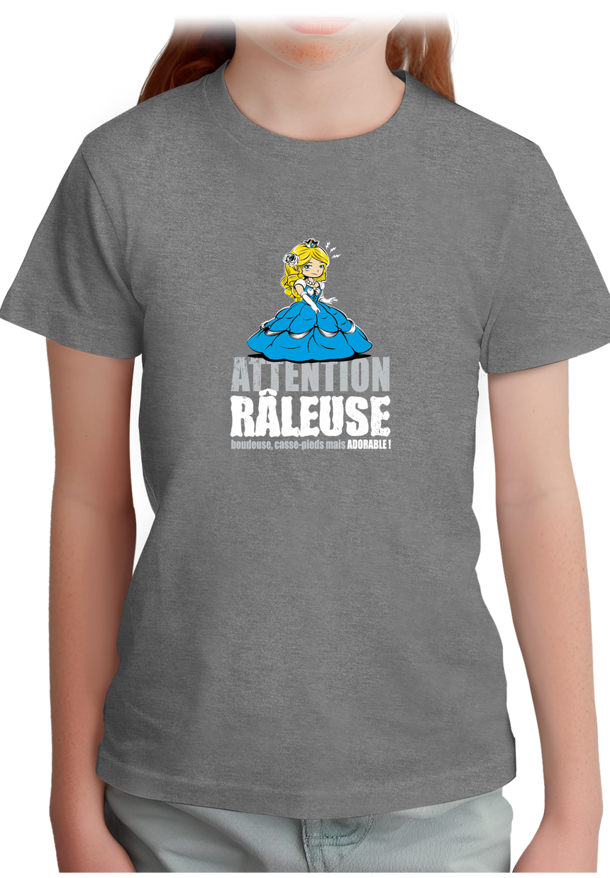 T-Shirt Fille Attention râleuse Princesse
