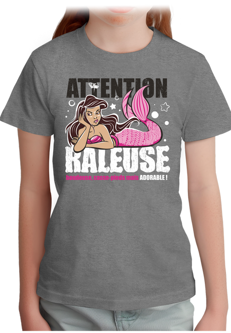 T-Shirt Fille Attention sirène râleuse
