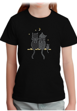 T-Shirt Fille Chat Souris Strass