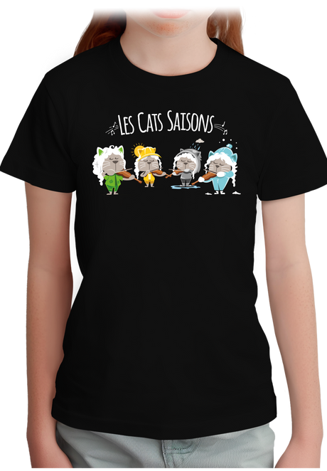 T-Shirt Fille Les Cats Saisons