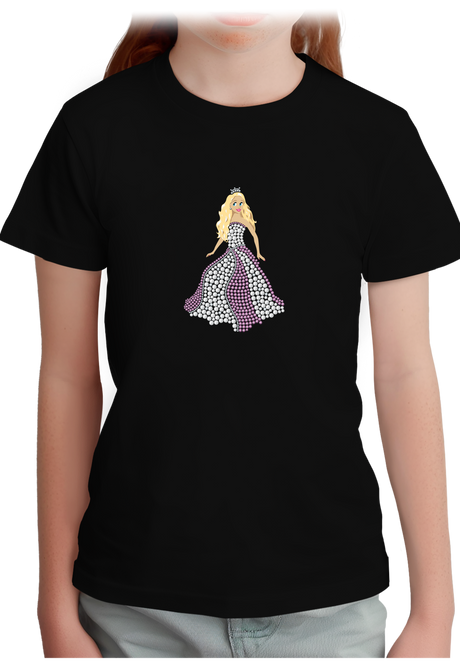 T-Shirt Fille Princesse en strass
