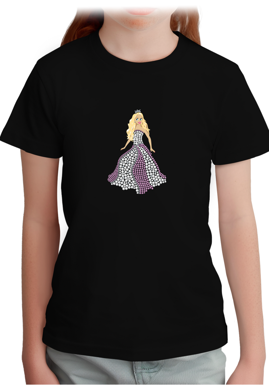 T-Shirt Fille Princesse en strass