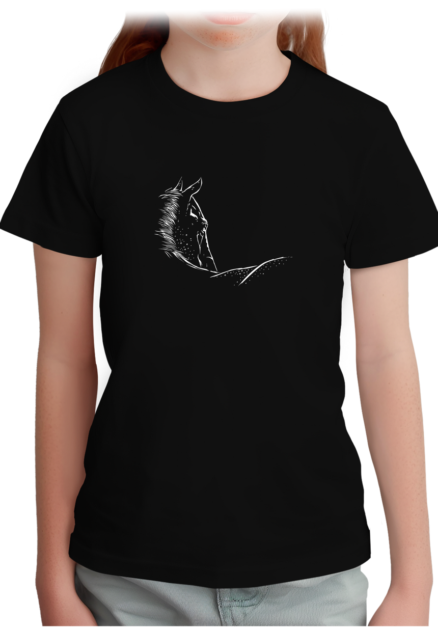 T-Shirt Fille Cheval de Camargue croupe