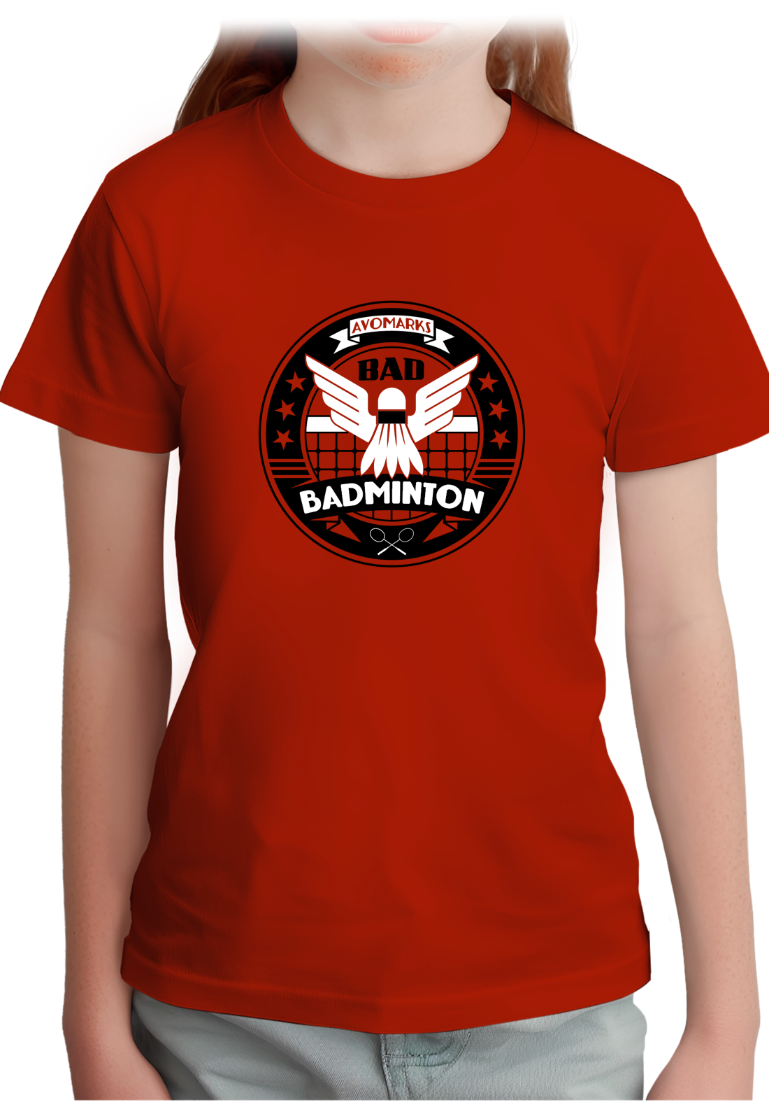 T-Shirt Fille Bad badminton university