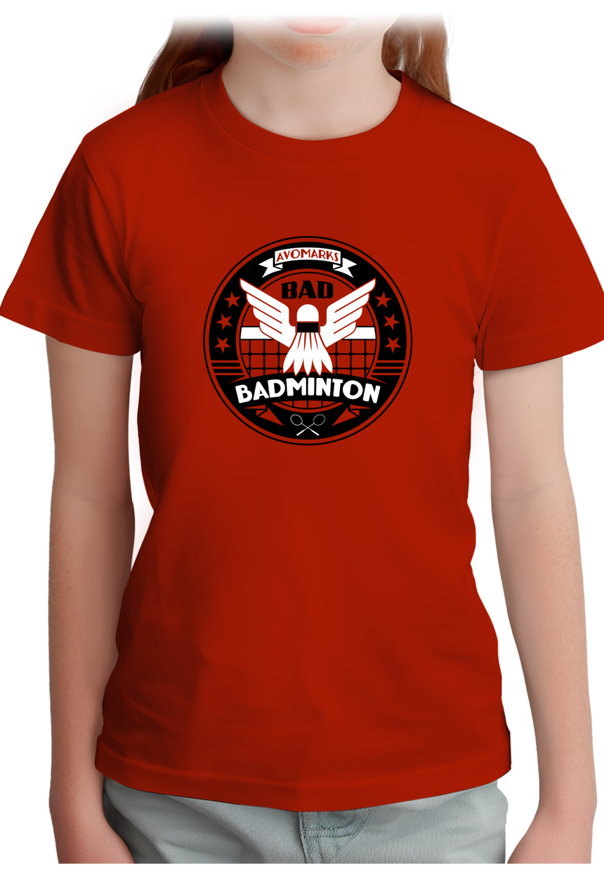T-Shirt Fille Bad badminton university