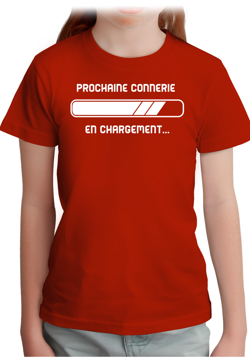 T-Shirt Fille Prochaine connerie en chargement