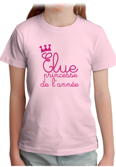 T-Shirt Fille Elue princesse de l'année