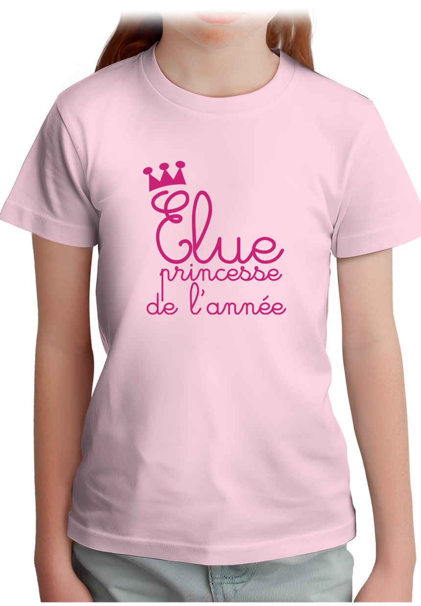 T-Shirt Fille Elue princesse de l'année