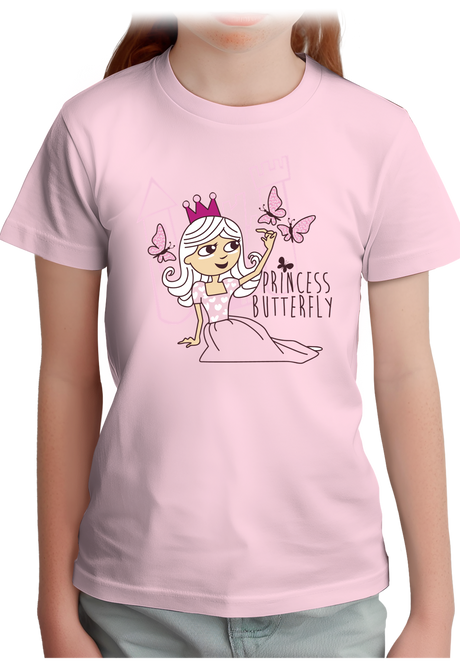 T-Shirt Fille Princesse papillon avec strass