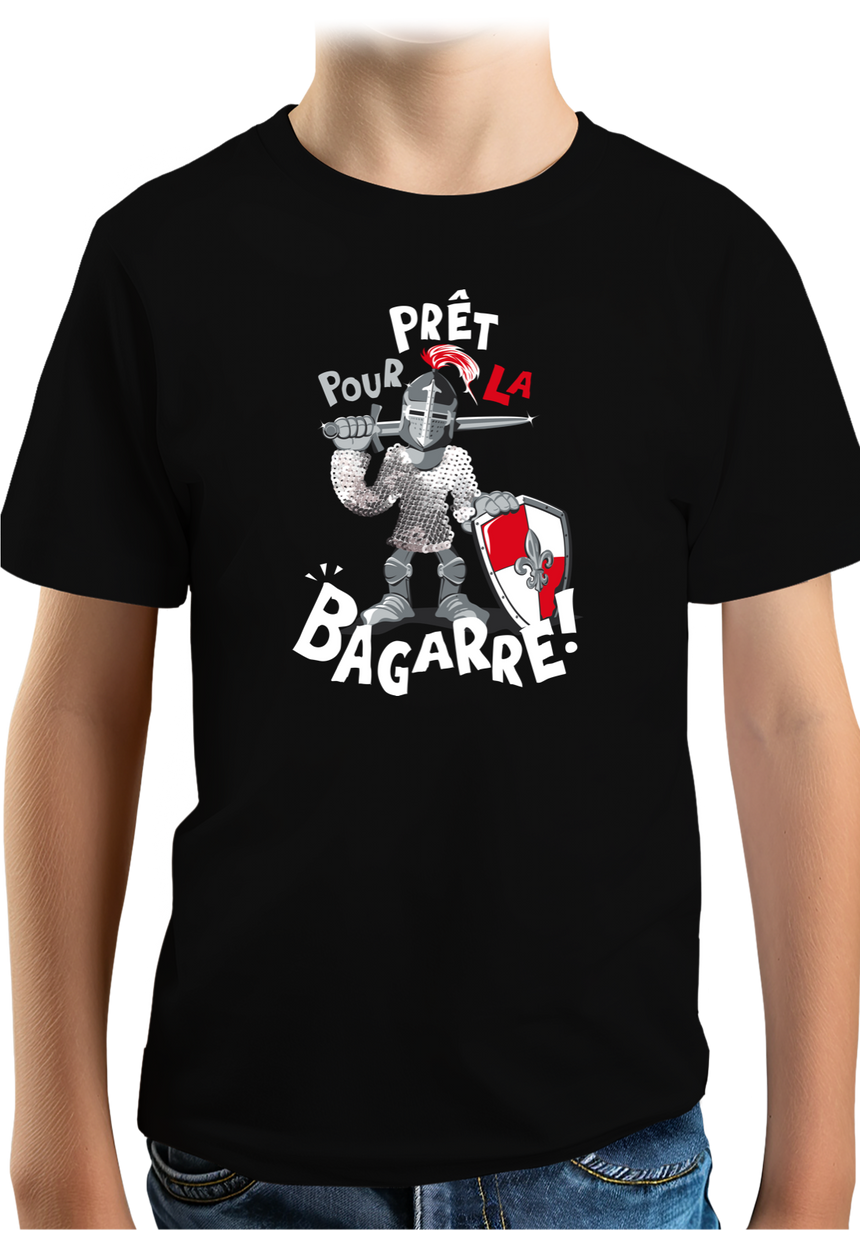 T-Shirt Garçon Chevalier prêt pour la bagarre