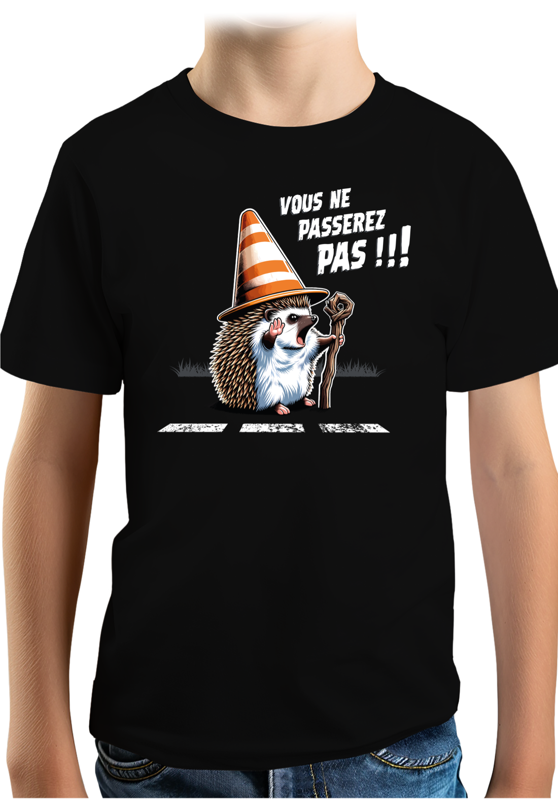 T-Shirt Garçon Hérisson Gandalf, vous ne passerez pas sur la route !