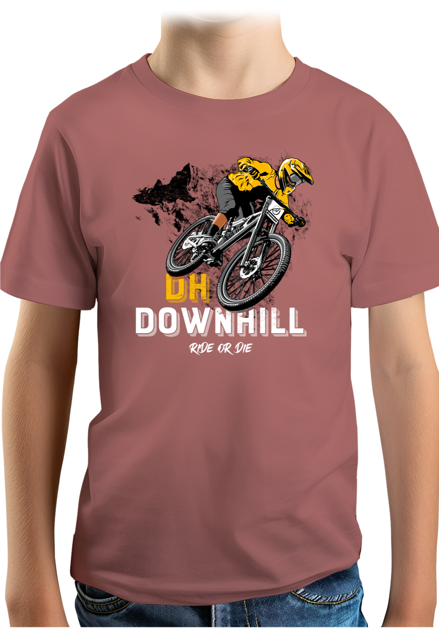 T-Shirt Garçon Vélo DH Downhill, Ride or die