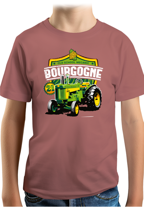 T-Shirt Garçon Tracteur Old school Mecanic