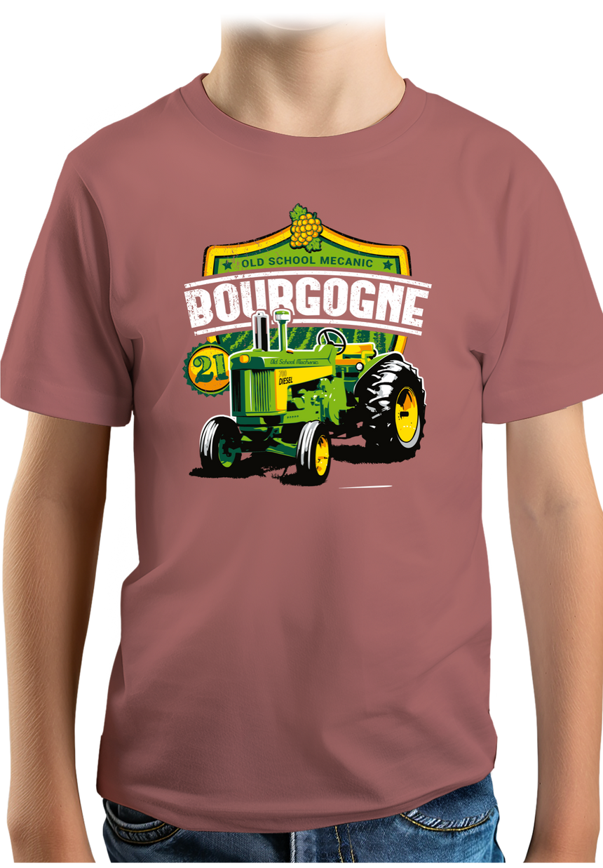 T-Shirt Garçon Tracteur Old school Mecanic
