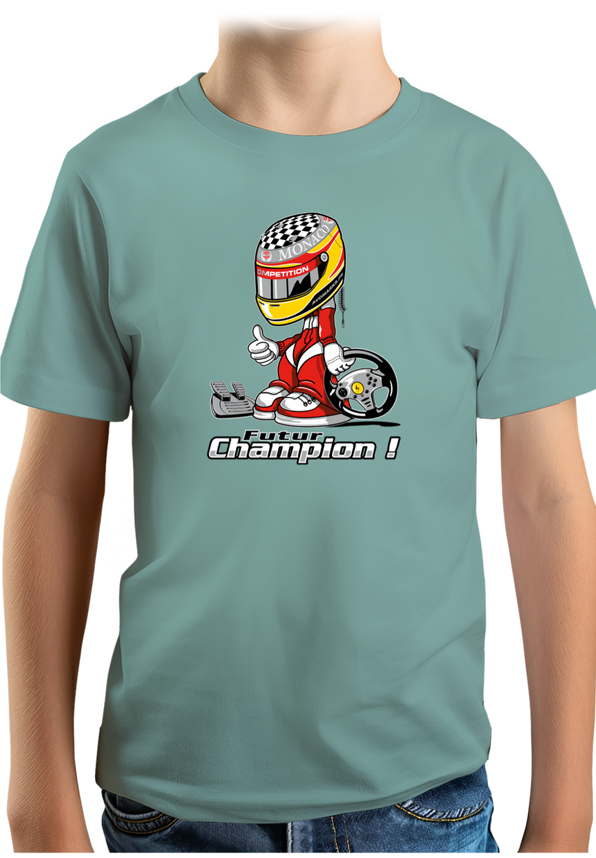 T-Shirt Garçon Futur champion de course