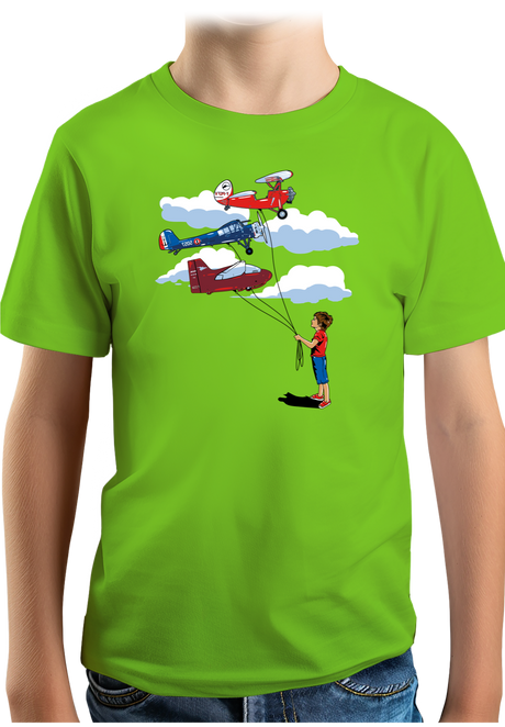 T-Shirt Garçon Enfant Avec 3 ballons Avion